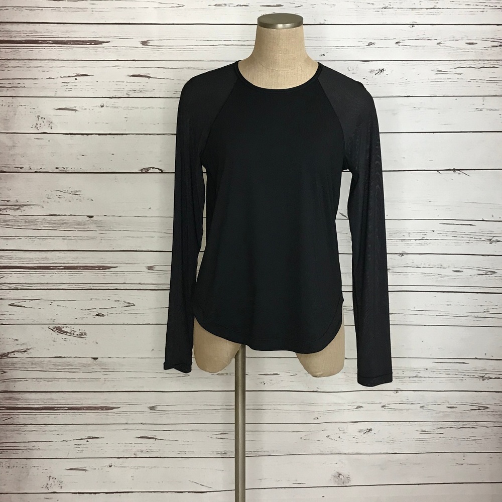lululemon Black sheer jersey style long sleeve
